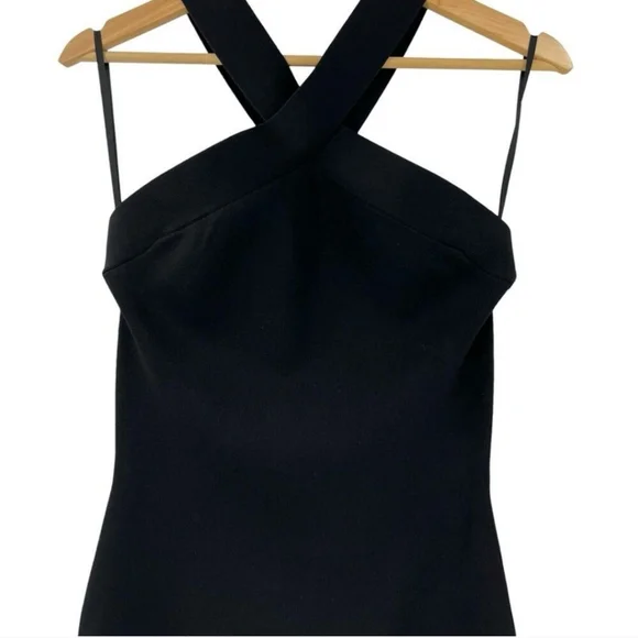 NEW Aritiza Ribbed Sculpt Knit Criss Cross Midi Dress Sz M - Picture 5 of 7